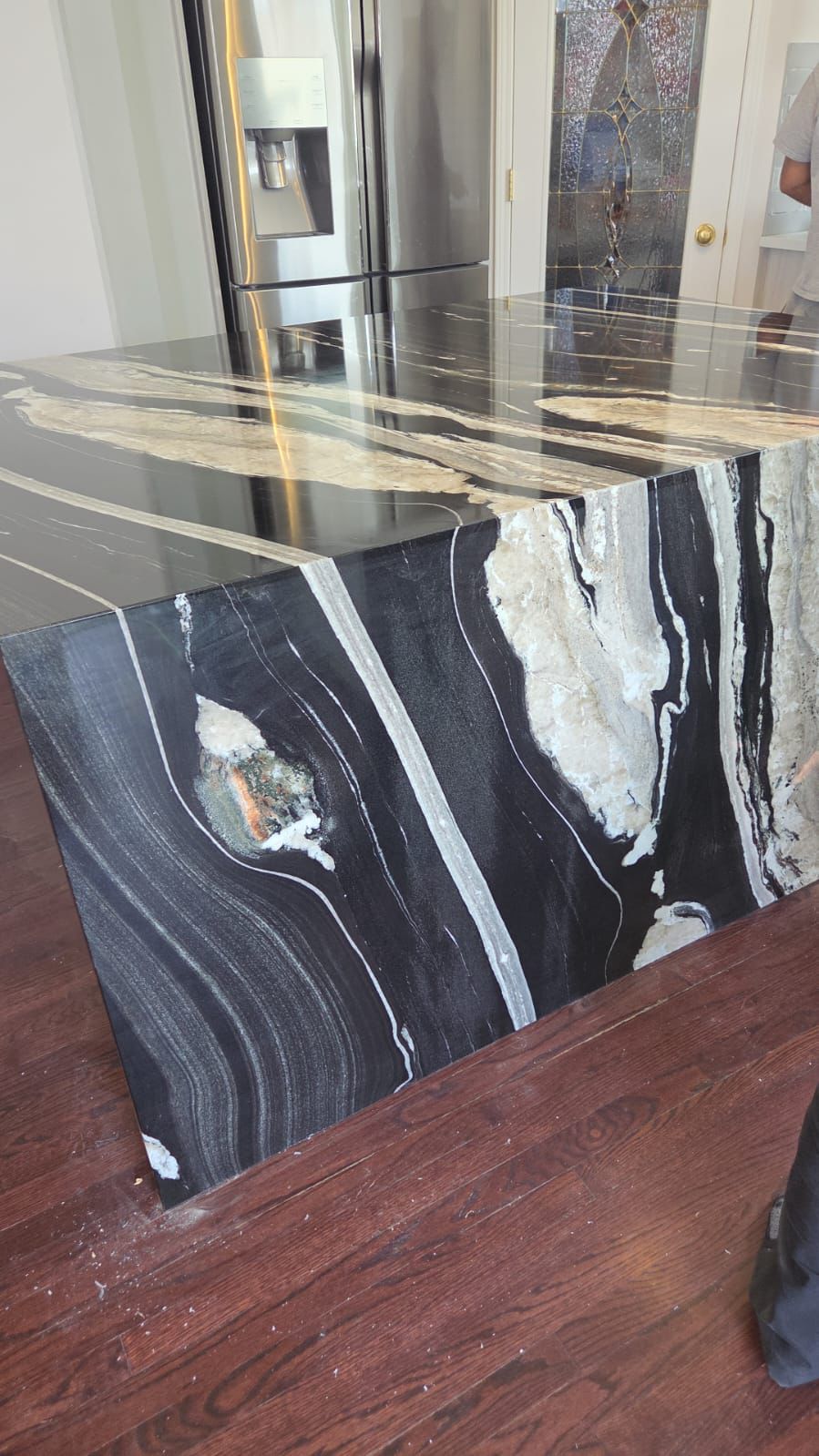 Diamond Granite & Quartz Corp project — black granite island